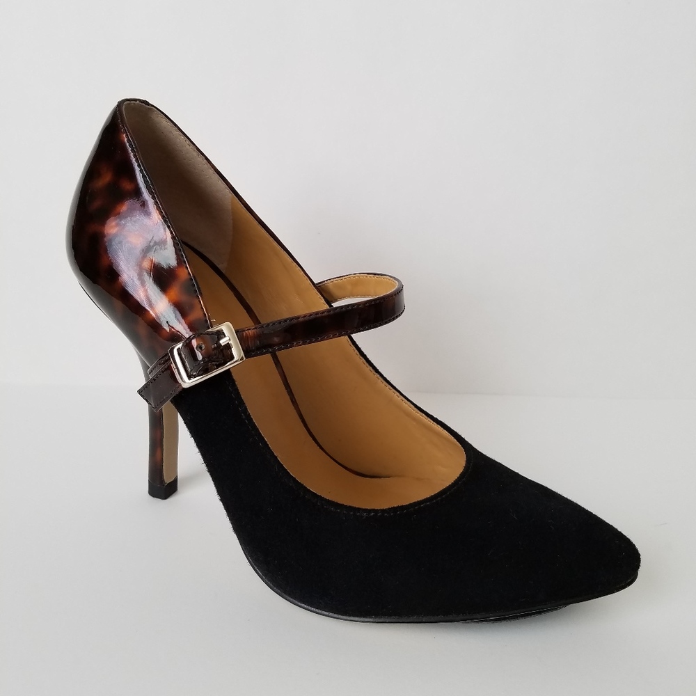 SOLD Nine West Suede and Patent MaryJane Pumps